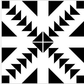 Artikel ST-341 Tribal Karo Stencil Tasarımı 30x30 cm Kanvas Tablo