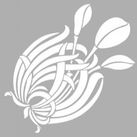 Artikel ST-345 Quad Art Nouveau Karo Stencil Tasarımı 30x30 cm Kanvas Tablo