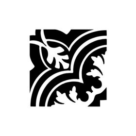 Artikel ST-345 Quad Art Nouveau Karo Stencil Tasarımı 30x30 cm Kanvas Tablo
