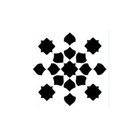 Artikel ST-350 Negatif Fas Motif Stencil Tasarımı 30x30 cm Kanvas Tablo