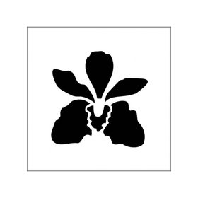 Artikel ST-353 Orkide Desen Stencil Tasarımı 30x30 cm Kanvas Tablo