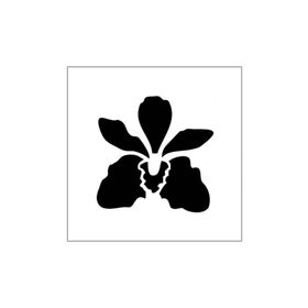 Artikel ST-353 Orkide Desen Stencil Tasarımı 30x30 cm Kanvas Tablo