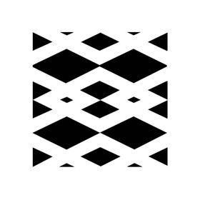 Artikel ST-355 Baklava Motif Stencil Tasarımı 30x30 cm Kanvas Tablo