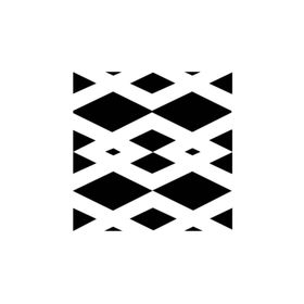 Artikel ST-355 Baklava Motif Stencil Tasarımı 30x30 cm Kanvas Tablo