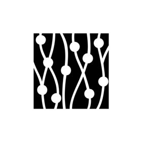Artikel ST-357 Dizili Boncuklar Stencil Tasarımı 30x30 cm Kanvas Tablo