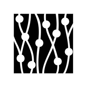 Artikel ST-357 Dizili Boncuklar Stencil Tasarımı 30x30 cm Kanvas Tablo