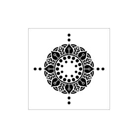 Artikel ST-360 Mandala 9 Stencil Tasarımı 30x30 cm Kanvas Tablo