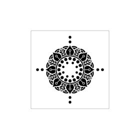 Artikel ST-360 Mandala 9 Stencil Tasarımı 30x30 cm Kanvas Tablo
