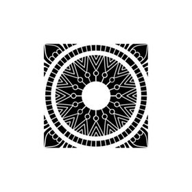 Artikel ST-361 Kare Mandala 2 Stencil Tasarımı 30x30 cm Kanvas Tablo