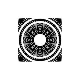 Artikel ST-361 Kare Mandala 2 Stencil Tasarımı 30x30 cm Kanvas Tablo