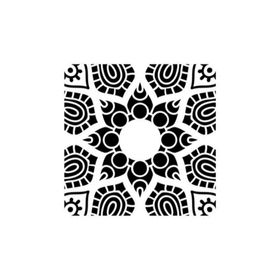 Artikel ST-363 Yıldız Mandala Stencil Tasarımı 30x30 cm Kanvas Tablo