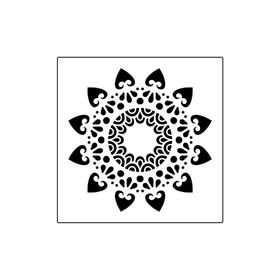 Artikel ST-365 Mandala 10 Stencil Tasarımı 30x30 cm Kanvas Tablo