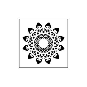 Artikel ST-365 Mandala 10 Stencil Tasarımı 30x30 cm Kanvas Tablo