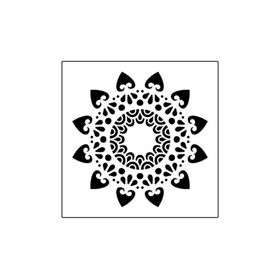 Artikel ST-365 Mandala 10 Stencil Tasarımı 30x30 cm Kanvas Tablo