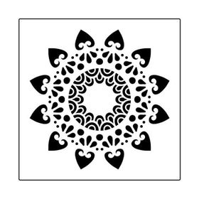 Artikel ST-365 Mandala 10 Stencil Tasarımı 30x30 cm Kanvas Tablo