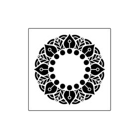 Artikel ST-366 Mandala 11 Stencil Tasarımı 30x30 cm Kanvas Tablo
