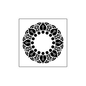 Artikel ST-366 Mandala 11 Stencil Tasarımı 30x30 cm Kanvas Tablo