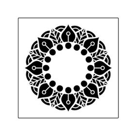 Artikel ST-366 Mandala 11 Stencil Tasarımı 30x30 cm Kanvas Tablo