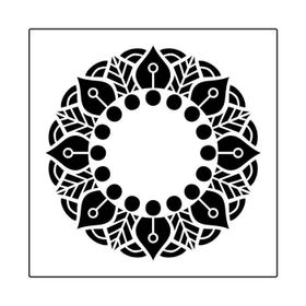 Artikel ST-366 Mandala 11 Stencil Tasarımı 30x30 cm Kanvas Tablo