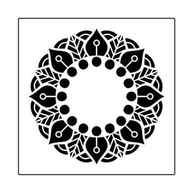 Artikel ST-366 Mandala 11 Stencil Tasarımı 30x30 cm Kanvas Tablo