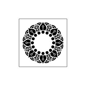 Artikel ST-366 Mandala 11 Stencil Tasarımı 30x30 cm Kanvas Tablo