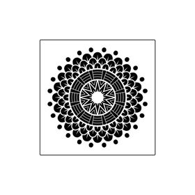 Artikel ST-367 Mandala 12 Stencil Tasarımı 30x30 cm Kanvas Tablo