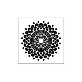Artikel ST-367 Mandala 12 Stencil Tasarımı 30x30 cm Kanvas Tablo