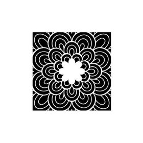 Artikel ST-373 Çiçek Mandala Stencil Tasarımı 30x30 cm Kanvas Tablo