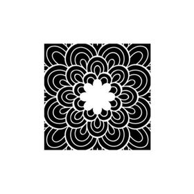 Artikel ST-373 Çiçek Mandala Stencil Tasarımı 30x30 cm Kanvas Tablo