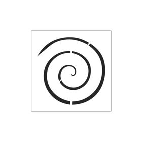 Artikel ST-378 Basit Spiral Stencil Tasarımı 30x30 cm Kanvas Tablo