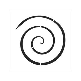 Artikel ST-378 Basit Spiral Stencil Tasarımı 30x30 cm Kanvas Tablo