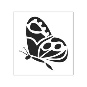 Artikel ST-379 Kral Kelebeği Stencil Tasarımı 30x30 cm Kanvas Tablo