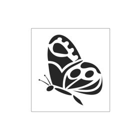 Artikel ST-379 Kral Kelebeği Stencil Tasarımı 30x30 cm Kanvas Tablo