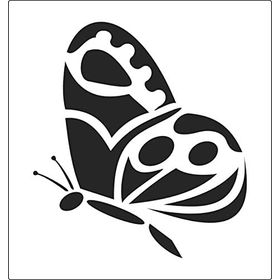 Artikel ST-379 Kral Kelebeği Stencil Tasarımı 30x30 cm Kanvas Tablo