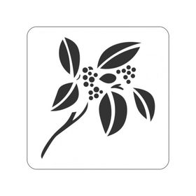 Artikel ST-386 Ihlamur Dalı Stencil Tasarımı 30x30 cm Kanvas Tablo