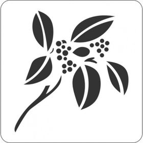 Artikel ST-386 Ihlamur Dalı Stencil Tasarımı 30x30 cm Kanvas Tablo