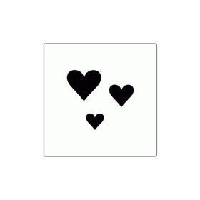 Artikel ST-393 Kalp Motif Stencil Tasarımı 30x30 cm Kanvas Tablo