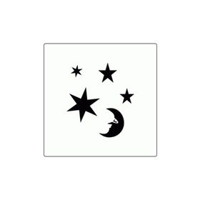 Artikel ST-394 Yıldızlı Gökyüzü Stencil Tasarımı 30x30 cm Kanvas Tablo