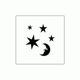 Artikel ST-394 Yıldızlı Gökyüzü Stencil Tasarımı 30x30 cm Kanvas Tablo