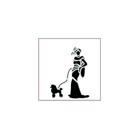Artikel ST-399 Parisien Stencil Tasarımı 30x30 cm Kanvas Tablo