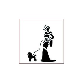 Artikel ST-399 Parisien Stencil Tasarımı 30x30 cm Kanvas Tablo