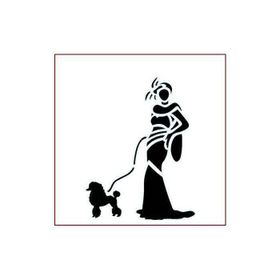 Artikel ST-399 Parisien Stencil Tasarımı 30x30 cm Kanvas Tablo