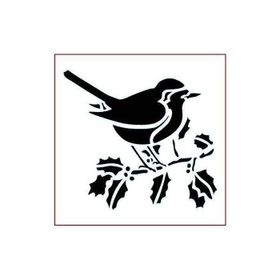 Artikel ST-401 Serçe Stencil Tasarımı 30x30 cm Kanvas Tablo