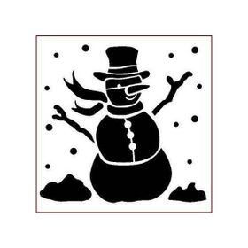 Artikel ST-406 Kardan Adam Stencil Tasarımı 30x30 cm Kanvas Tablo