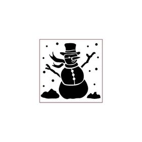 Artikel ST-406 Kardan Adam Stencil Tasarımı 30x30 cm Kanvas Tablo