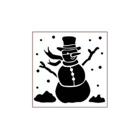 Artikel ST-406 Kardan Adam Stencil Tasarımı 30x30 cm Kanvas Tablo