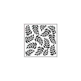 Artikel ST-407 Eğrelti Otu Desen Stencil Tasarımı 30x30 cm Kanvas Tablo