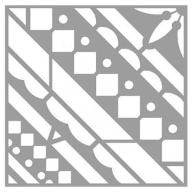 Artikel ST-408 Kızılderili Desen Stencil Tasarımı 30x30 cm Kanvas Tablo