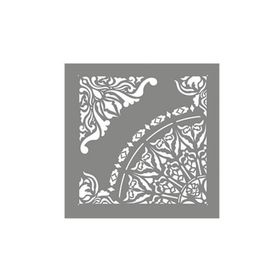 Artikel ST-411 Quad Kare Mandala Stencil Tasarımı 30x30 cm Kanvas Tablo