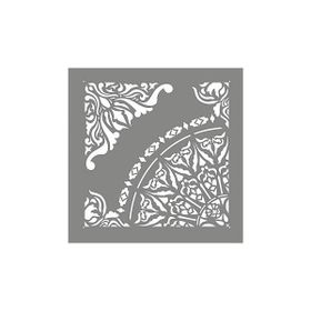 Artikel ST-411 Quad Kare Mandala Stencil Tasarımı 30x30 cm Kanvas Tablo
